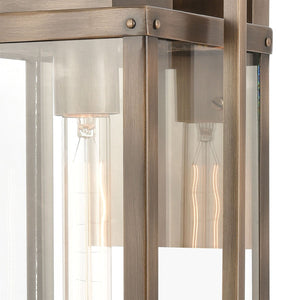 Atlas Crested Butte 14-Inch High Outdoor Sconce - Timeless Mission-Style Lighting for Your Home Exterior Vintage Brass 8'' OL11305-BS