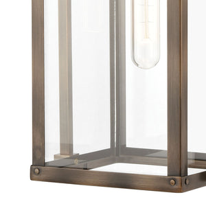 Atlas Crested Butte 14-Inch High Outdoor Sconce - Timeless Mission-Style Lighting for Your Home Exterior Vintage Brass 8'' OL11305-BS