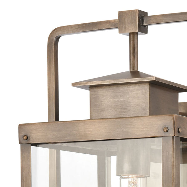 Atlas Crested Butte 14-Inch High Outdoor Sconce - Timeless Mission-Style Lighting for Your Home Exterior Vintage Brass 9'' OL11306-BS