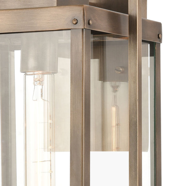 Atlas Crested Butte 14-Inch High Outdoor Sconce - Timeless Mission-Style Lighting for Your Home Exterior Vintage Brass 9'' OL11306-BS
