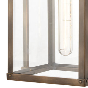 Atlas Crested Butte 14-Inch High Outdoor Sconce - Timeless Mission-Style Lighting for Your Home Exterior Vintage Brass 9'' OL11306-BS