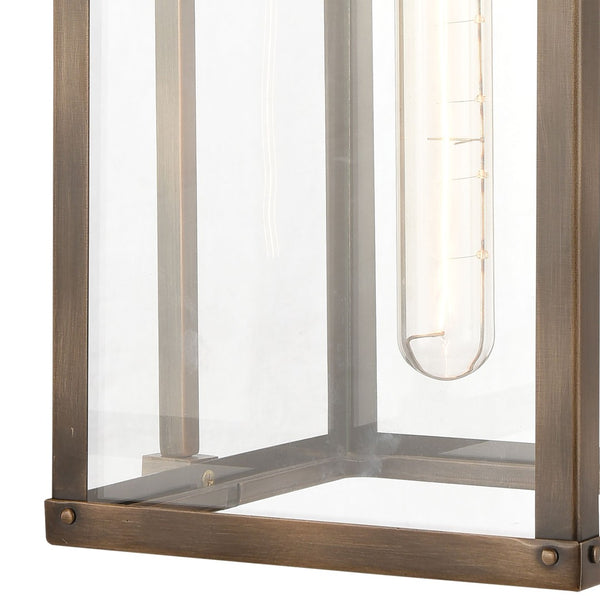 Atlas Crested Butte 14-Inch High Outdoor Sconce - Timeless Mission-Style Lighting for Your Home Exterior Vintage Brass 9'' OL11306-BS