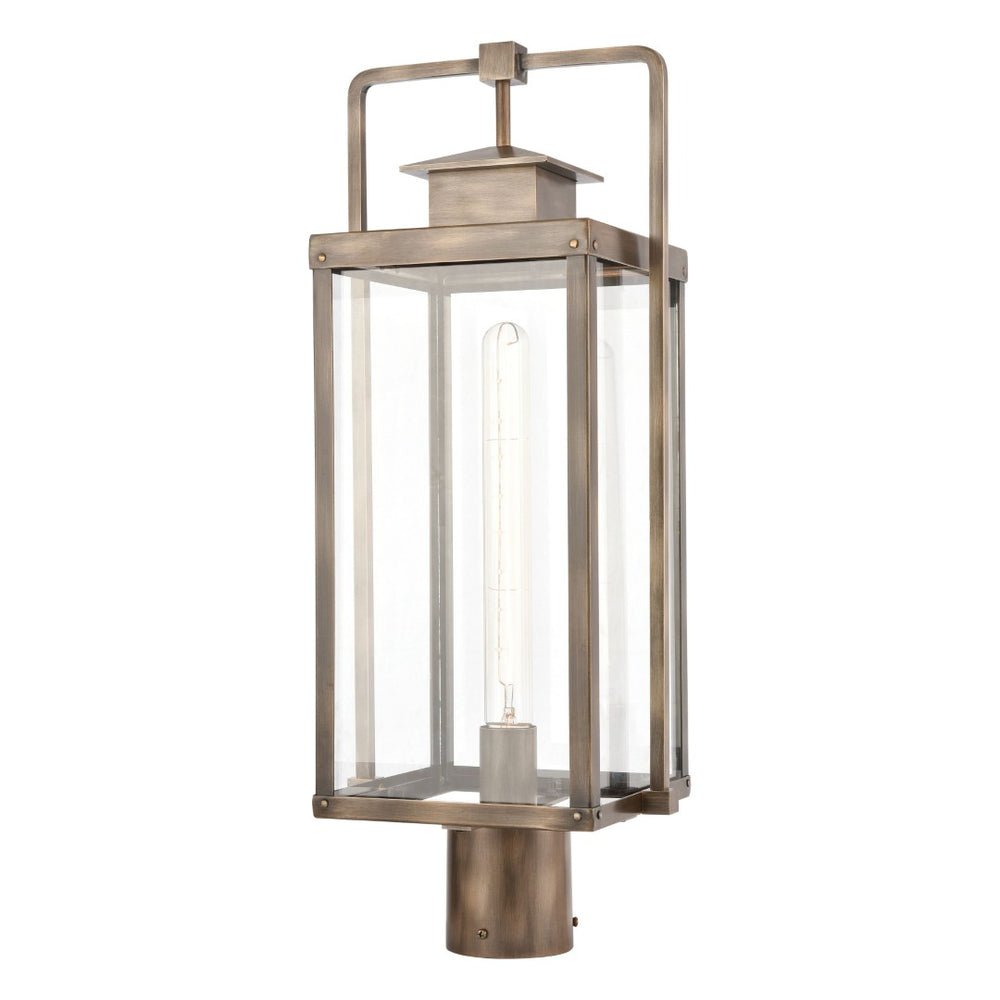 Atlas Crested Butte 23'' High 1-Light Outdoor Post Light - Vintage Brass, Charming Mission-Style Design OL11307-BS