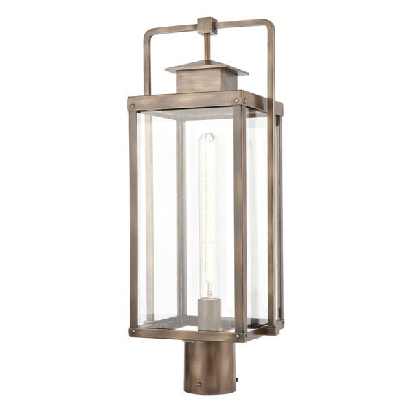 Atlas Crested Butte 23'' High 1-Light Outdoor Post Light - Vintage Brass, Charming Mission-Style Design OL11307-BS