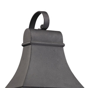 Atlas Forged Jefferson 2-Light Outdoor Sconce - Timeless Lantern Design with Textured Glass for Ambiance Charcoal 9'' OL11314-BK