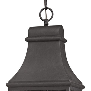 Atlas Forged 9" Wide 3-Light Outdoor Pendant - Charcoal Lantern Design for Classic Entryway Illumination OL11316-BK