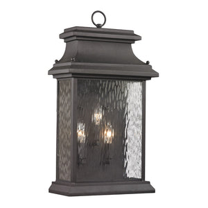 Atlas Forged Provincial 2-Light Outdoor Sconce - Traditional Lantern Design for Elegant Exterior Illumination Charcoal 12'' OL11317-BK