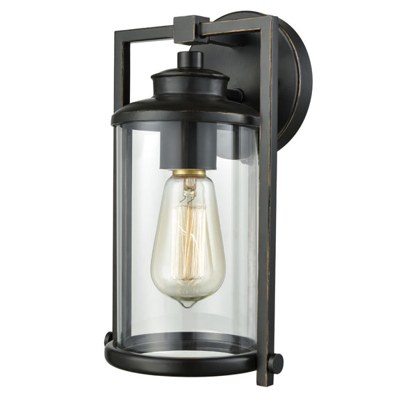 Atlas Frampton 11" High 1-Light Outdoor Wall Sconce in Aged Bronze - Classic Charm with Modern Touch OL11318-BZ