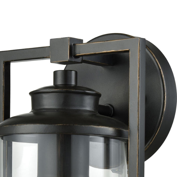 Atlas Frampton 11" High 1-Light Outdoor Wall Sconce in Aged Bronze - Classic Charm with Modern Touch OL11318-BZ