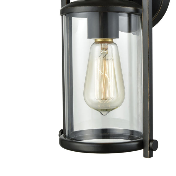 Atlas Frampton 11" High 1-Light Outdoor Wall Sconce in Aged Bronze - Classic Charm with Modern Touch OL11318-BZ