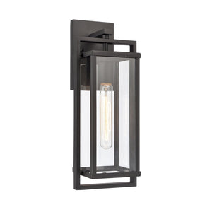 Atlas Gladwyn Outdoor Sconce for Modern Homes - Elegant Aluminum Frame with Clear Glass Panes, Weather-Resistant Matte Black 6.25'' OL11320-BK