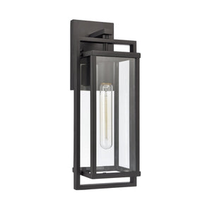 Atlas Gladwyn Outdoor Sconce for Modern Homes - Elegant Aluminum Frame with Clear Glass Panes, Weather-Resistant Matte Black 6.25'' OL11320-BK