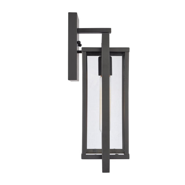 Atlas Gladwyn Outdoor Sconce for Modern Homes - Elegant Aluminum Frame with Clear Glass Panes, Weather-Resistant Matte Black 6.25'' OL11320-BK