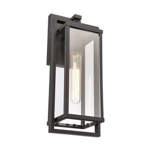 Atlas Gladwyn Outdoor Sconce for Modern Homes - Elegant Aluminum Frame with Clear Glass Panes, Weather-Resistant Matte Black 6.25'' OL11320-BK