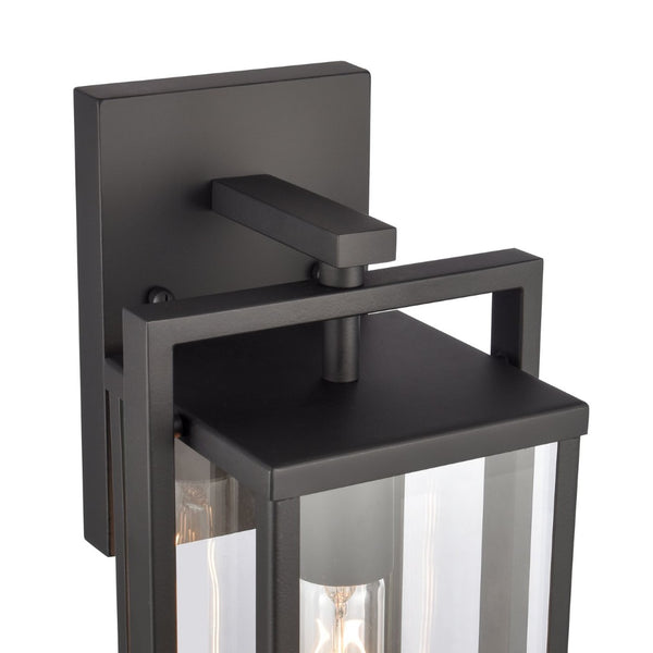 Atlas Gladwyn Outdoor Sconce for Modern Homes - Elegant Aluminum Frame with Clear Glass Panes, Weather-Resistant Matte Black 6.25'' OL11320-BK