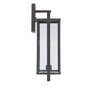 Atlas Gladwyn Outdoor Sconce for Modern Homes - Elegant Aluminum Frame with Clear Glass Panes, Weather-Resistant Matte Black 7.25'' OL11321-BK