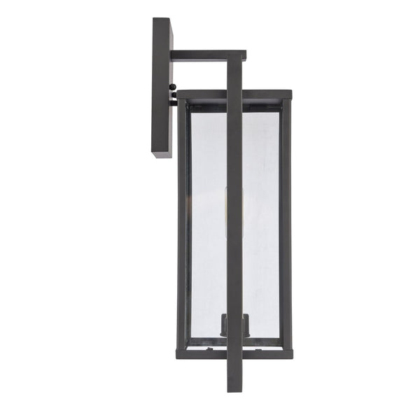 Atlas Gladwyn Outdoor Sconce for Modern Homes - Elegant Aluminum Frame with Clear Glass Panes, Weather-Resistant Matte Black 7.25'' OL11321-BK
