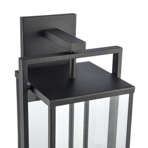 Atlas Gladwyn Outdoor Sconce for Modern Homes - Elegant Aluminum Frame with Clear Glass Panes, Weather-Resistant Matte Black 10.5'' OL11323-BK