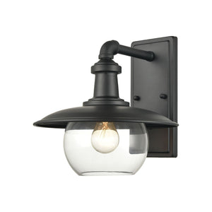 Atlas Jackson 12-Inch High Outdoor Sconce - Vintage Barn-Style Design for Timeless Curb Appeal and Illumination Matte Black 11'' OL11329-BK