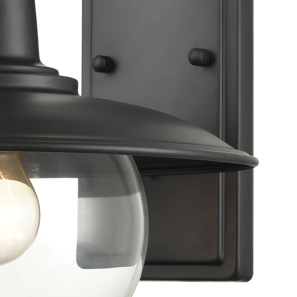 Atlas Jackson 12-Inch High Outdoor Sconce - Vintage Barn-Style Design for Timeless Curb Appeal and Illumination Matte Black 11'' OL11329-BK
