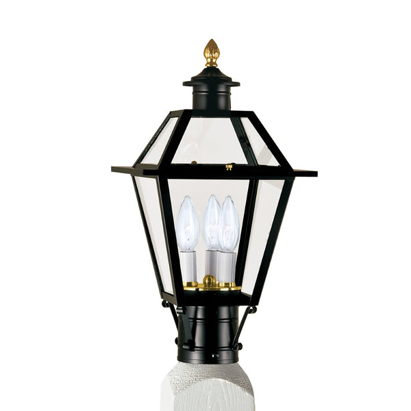 Atlas Lexington 3-Light Outdoor Post Light - Timeless Lantern Design for Stunning Curb Appeal & Illumination Black 9'' OL11335-BK