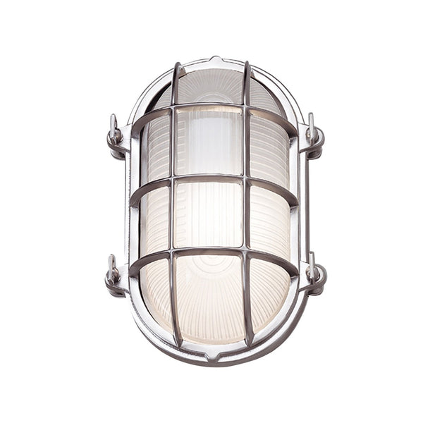 Atlas Mariner 9.5'' Nautical-Inspired Outdoor Sconce with Clear Glass Diffuser for Timeless Elegance Chrome With Frosted Glass OL11341-CH