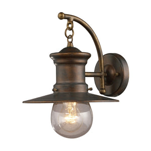 Atlas Maritime 12" High Coastal Outdoor Sconce in Hazelnut Bronze - Weather-Resistant, Charming Illumination OL11343-BZ