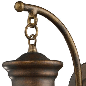 Atlas Maritime 12" High Coastal Outdoor Sconce in Hazelnut Bronze - Weather-Resistant, Charming Illumination OL11343-BZ