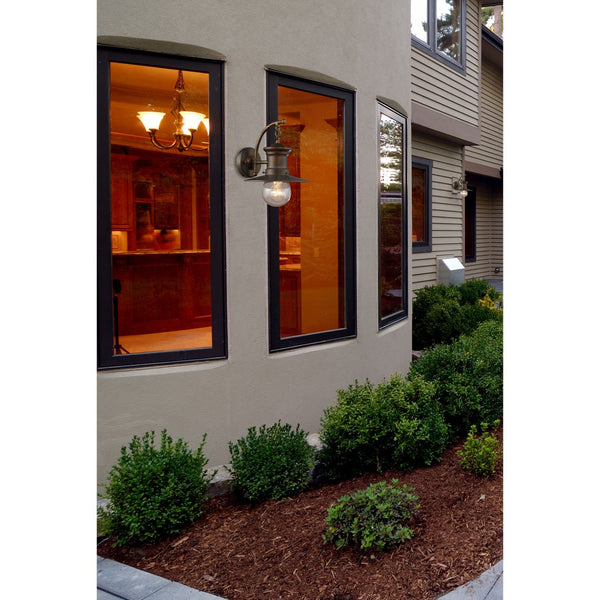 Atlas Maritime 12" High Coastal Outdoor Sconce in Hazelnut Bronze - Weather-Resistant, Charming Illumination OL11343-BZ