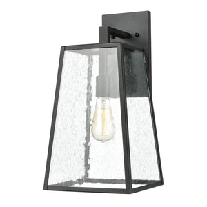 Atlas Meditterano 1-Light Outdoor Sconce - Stylish Transitional Design for Porch, Patio, and Entryway Lighting Matte Black 9'' OL11352-BK