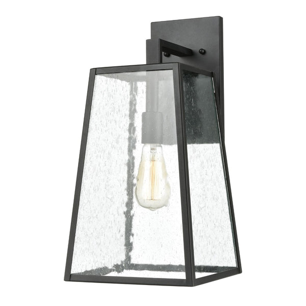 Atlas Meditterano 1-Light Outdoor Sconce - Stylish Transitional Design for Porch, Patio, and Entryway Lighting Matte Black 9'' OL11352-BK