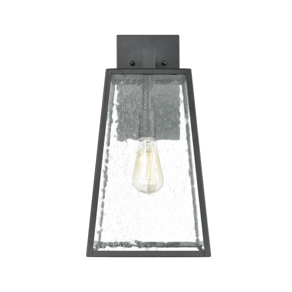 Atlas Meditterano 1-Light Outdoor Sconce - Stylish Transitional Design for Porch, Patio, and Entryway Lighting Matte Black 9'' OL11352-BK