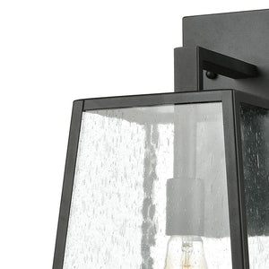 Atlas Meditterano 1-Light Outdoor Sconce - Stylish Transitional Design for Porch, Patio, and Entryway Lighting Matte Black 9'' OL11352-BK