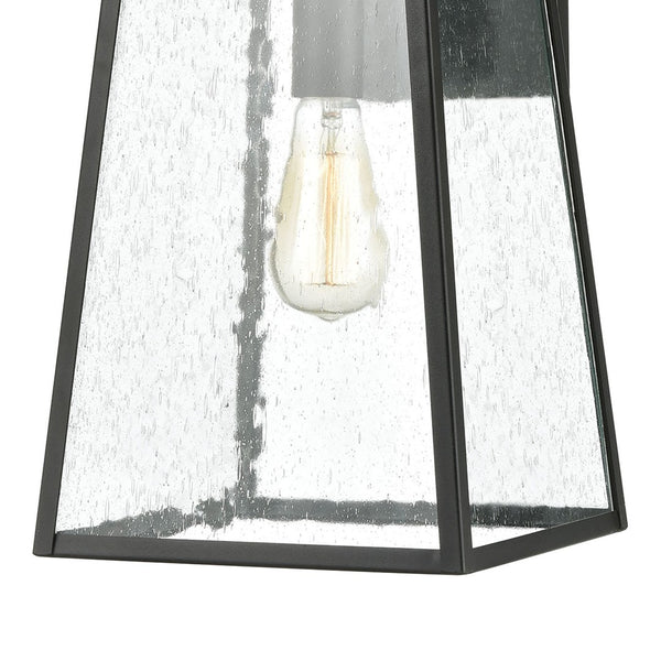 Atlas Meditterano 1-Light Outdoor Sconce - Stylish Transitional Design for Porch, Patio, and Entryway Lighting Matte Black 9'' OL11352-BK