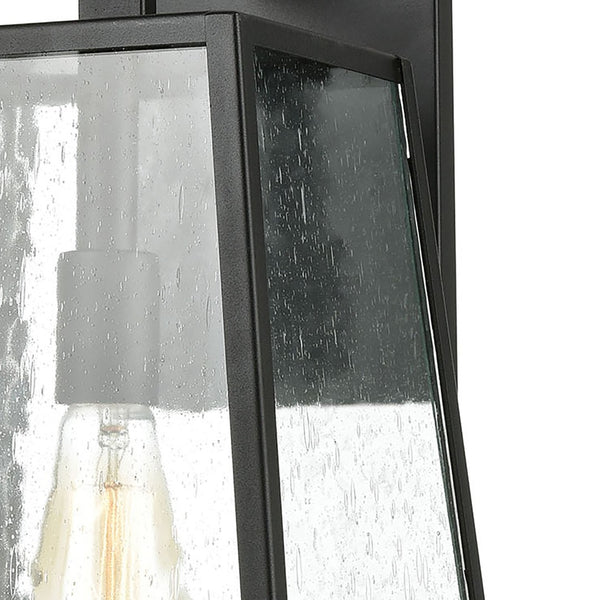 Atlas Meditterano 1-Light Outdoor Sconce - Stylish Transitional Design for Porch, Patio, and Entryway Lighting Matte Black 9'' OL11352-BK