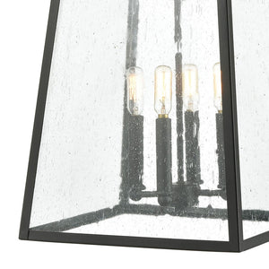 Atlas Meditterano 1-Light Outdoor Sconce - Stylish Transitional Design for Porch, Patio, and Entryway Lighting Matte Black 13'' OL11353-BK
