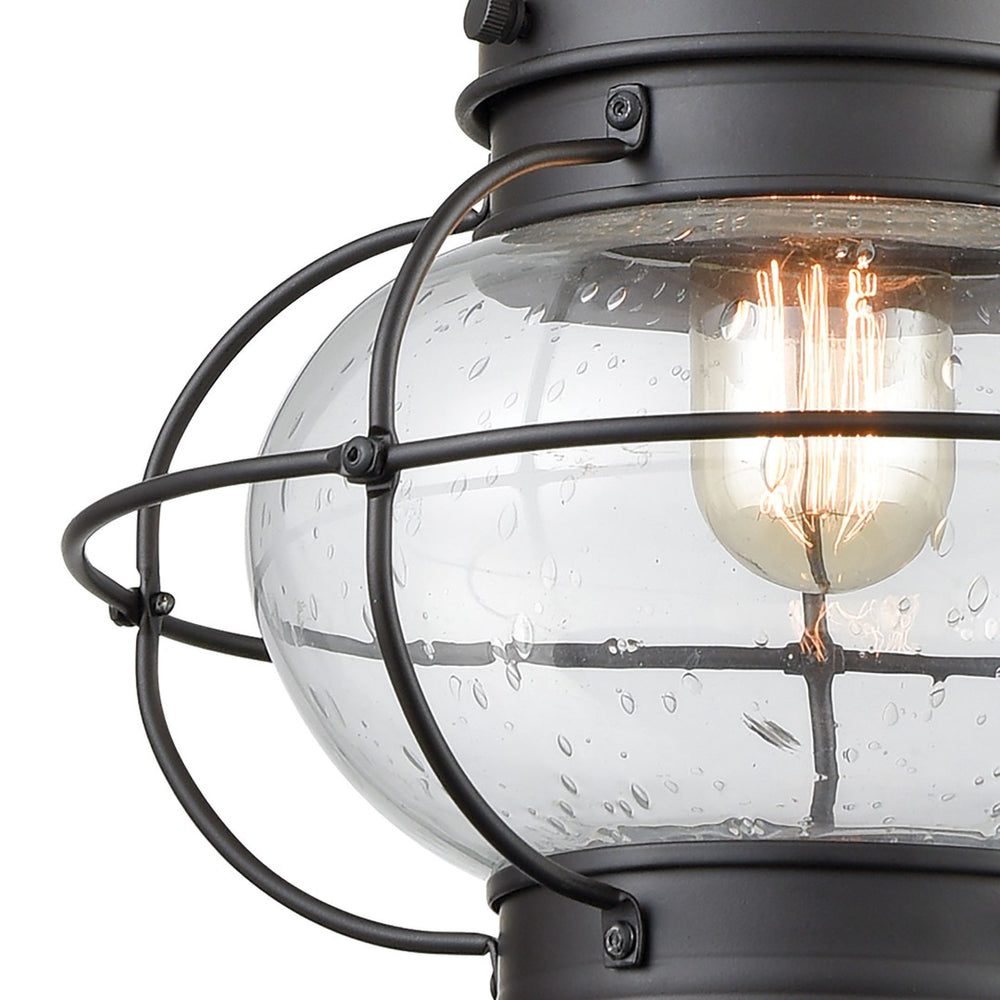 Atlas Onion 10'' Wide 1-Light Outdoor Pendant - Elegant Seeded Glass Globe for Timeless Outdoor Style Oil Rubbed Bronze OL11362-BZ