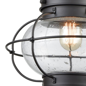 Atlas Onion 10'' Wide 1-Light Outdoor Pendant - Elegant Seeded Glass Globe for Timeless Outdoor Style Oil Rubbed Bronze OL11362-BZ