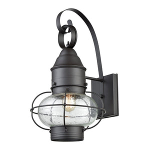 Atlas Onion Outdoor Sconce - Classic Lantern Design with Seeded Glass for Elegant Illumination Outdoors Oil Rubbed Bronze 10'' OL11363-BZ