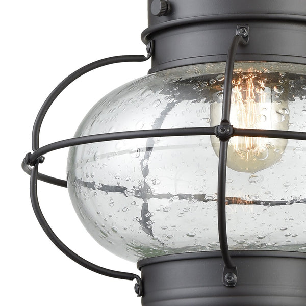 Atlas Onion Outdoor Sconce - Classic Lantern Design with Seeded Glass for Elegant Illumination Outdoors Oil Rubbed Bronze 10'' OL11363-BZ