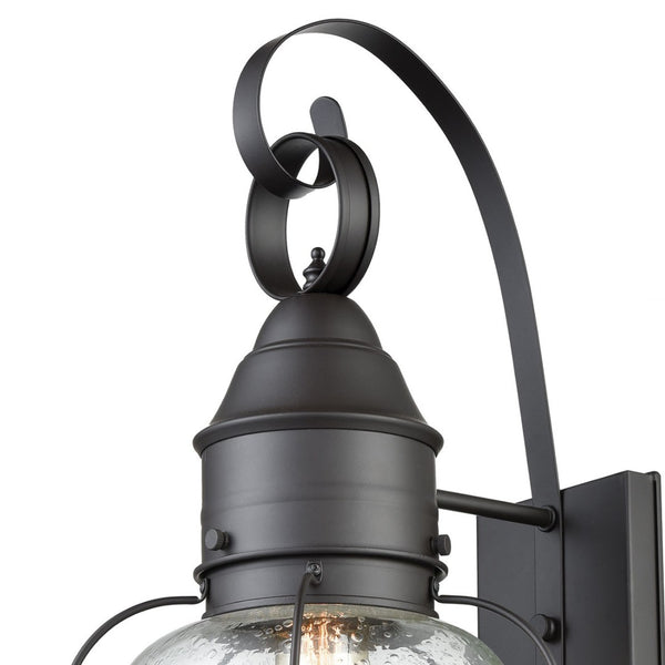 Atlas Onion Outdoor Sconce - Classic Lantern Design with Seeded Glass for Elegant Illumination Outdoors Oil Rubbed Bronze 10'' OL11363-BZ