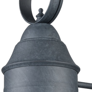 Atlas Onion Outdoor Sconce - Classic Lantern Design with Seeded Glass for Elegant Illumination Outdoors Aged Zinc 10'' OL11363-GY