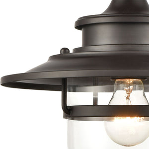 Atlas Renninger 11" Wide 1-Light Outdoor Pendant - Rustic Barn-Light Design in Oil Rubbed Bronze Finish OL11368-BZ