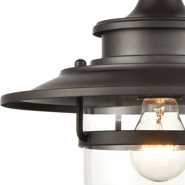 Atlas Renninger 11" Wide 1-Light Outdoor Pendant - Rustic Barn-Light Design in Oil Rubbed Bronze Finish OL11368-BZ