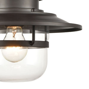 Atlas Renninger 11" Wide 1-Light Outdoor Pendant - Rustic Barn-Light Design in Oil Rubbed Bronze Finish OL11368-BZ