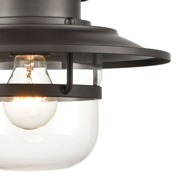 Atlas Renninger 11" Wide 1-Light Outdoor Pendant - Rustic Barn-Light Design in Oil Rubbed Bronze Finish OL11368-BZ