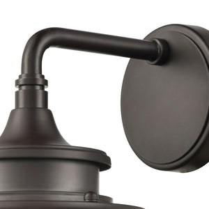 Atlas Renninger Rustic Outdoor Sconce - Vintage-Inspired Barn Light with Clear Glass Diffuser for Patios Oil Rubbed Bronze 11'' OL11370-BZ