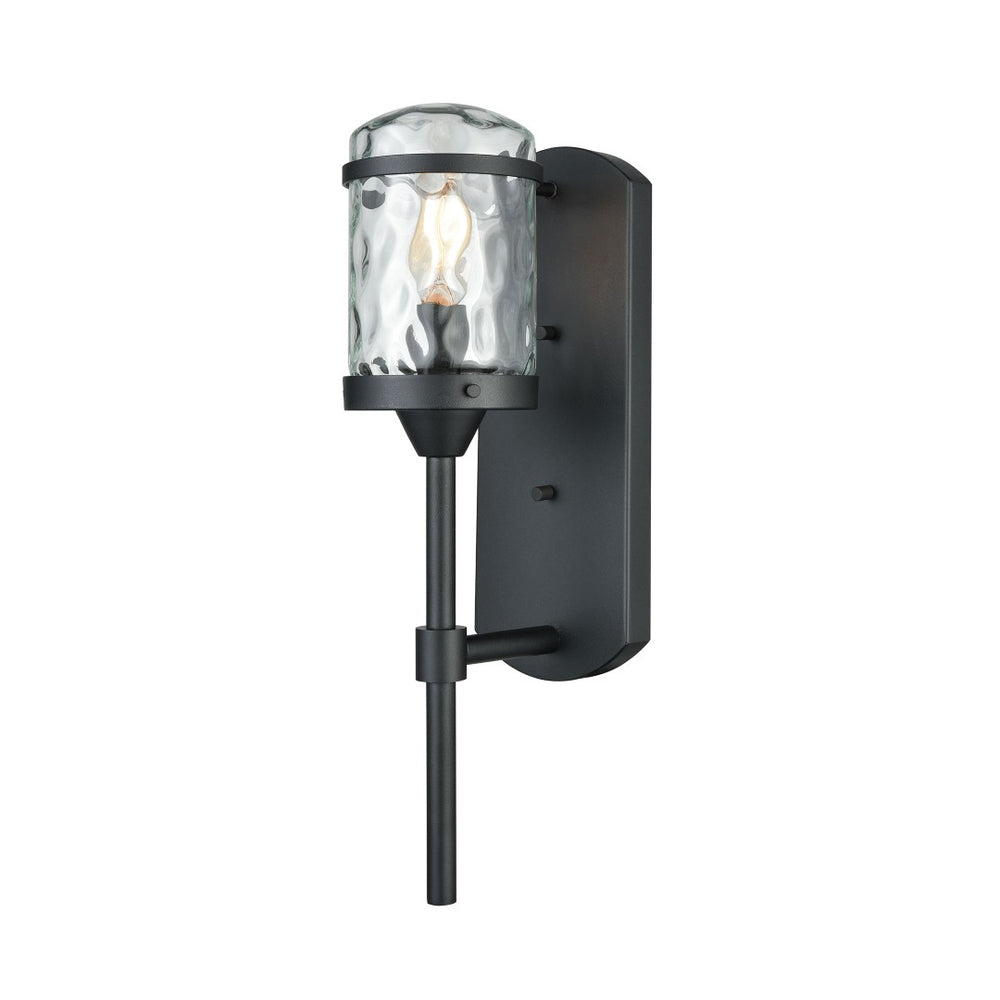 Atlas Torch 17'' High Outdoor Wall Sconce in Charcoal Black - Sleek Design for Modern Illumination OL11375-BK