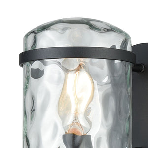 Atlas Torch 17'' High Outdoor Wall Sconce in Charcoal Black - Sleek Design for Modern Illumination OL11375-BK