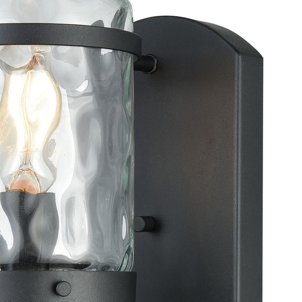 Atlas Torch 17'' High Outdoor Wall Sconce in Charcoal Black - Sleek Design for Modern Illumination OL11375-BK